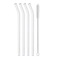 Reusable 8-Inch Glass Drinking Straws – 6 Sets