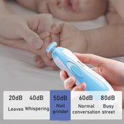 Electric Baby Nail File Set with LED Light – Pink or Blue