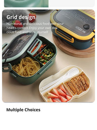 Single Double-layer Lunch Box Portable Compartment Fruit Food Box Microwave Lunch Box With Fork And Spoon Picnic Fresh Box