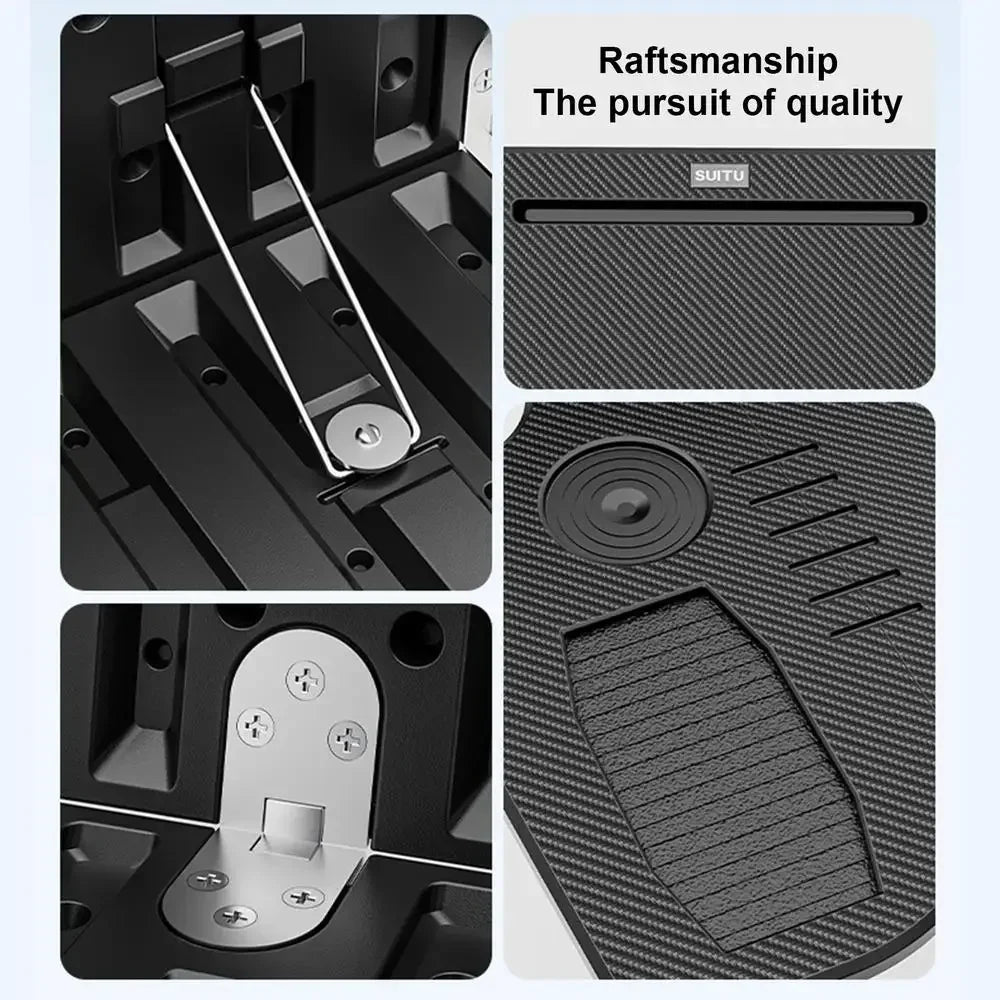 Foldable Car Laptop Desk Upgraded Tray Stand Compatible with Tesla Model 3/Y Steering Wheel Eating Table for Travel Work Camping