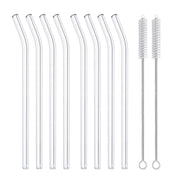 Reusable 8-Inch Glass Drinking Straws – 6 Sets
