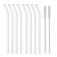 Reusable 8-Inch Glass Drinking Straws – 6 Sets