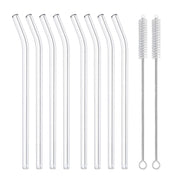 Reusable 8-Inch Glass Drinking Straws – 6 Sets