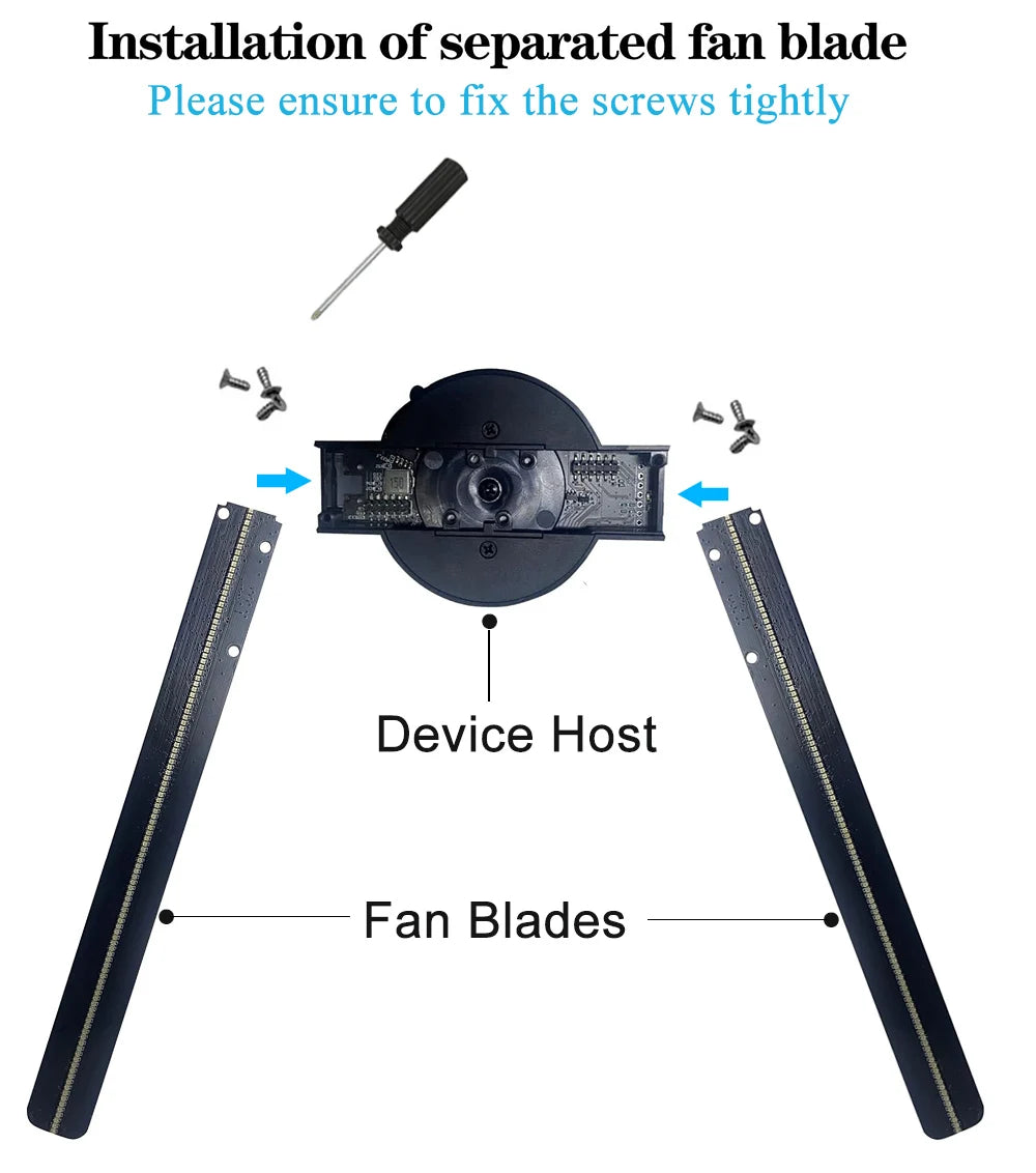 3D Hologram Fan 42CM WiFi 3D Holographic Projector Advertising Display Light HD Holographic Projector for Stores Bars Party Xmas