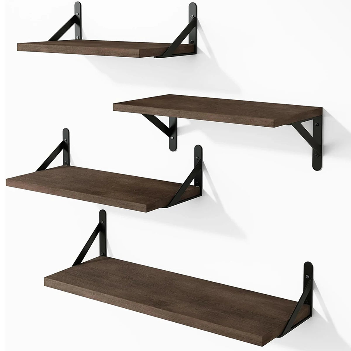 Wall-Mounted Wood Floating Shelves – 1 or 4 Pieces