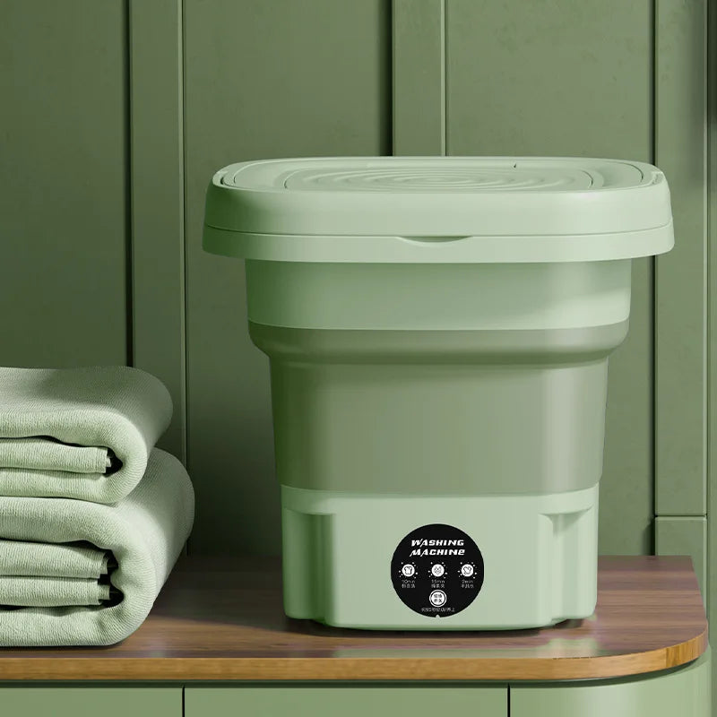 8 L Foldable Mini Washing Machine with Spin Basket