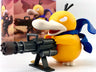 Pokemon Psyduck Gatling Gun Anime Figure Cross Dressing Toys PVC Statue Model Collection Decor Creative Peripheral Birthday Gift