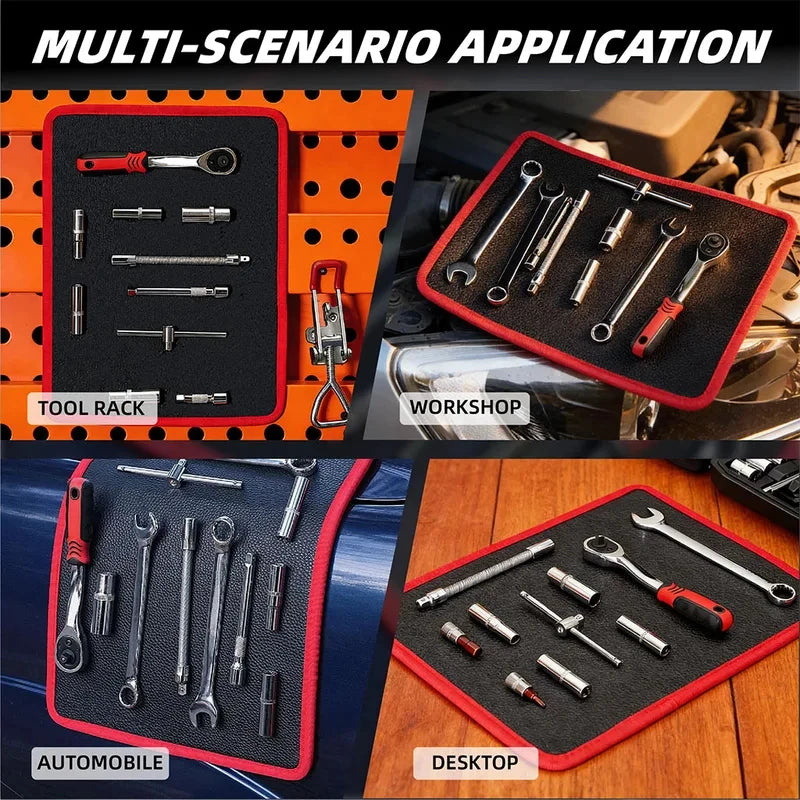 Extra-Strong Magnetic Tool Mat – Wipeable PVC Parts Tray for Screws, Bolts & Auto Repair
