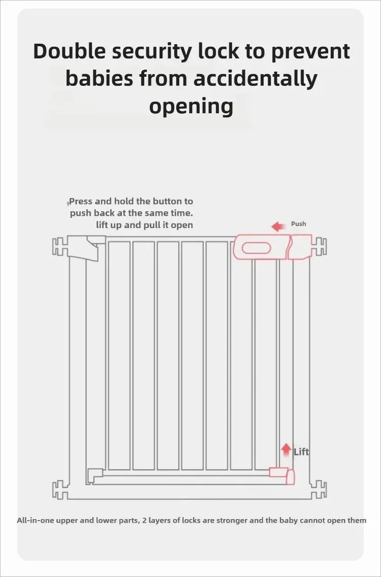 No-Drill Baby Safety Gate – Pressure-Mounted Child & Pet Barrier for Doorways, Stairs, and Balcony – Adjustable Baby & Dog Gate