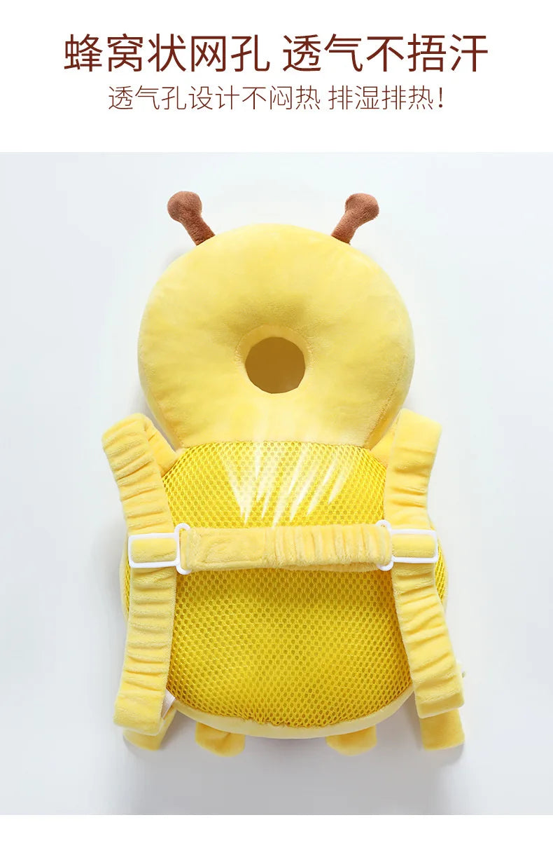 Plush Baby Head & Back Cushion Backpack – 2 Colours