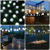 Solar String Lights Outdoor Crystal Fairy Light Chritmas Garland 8 Modes Waterproof Patio Light for Garden Party Decor