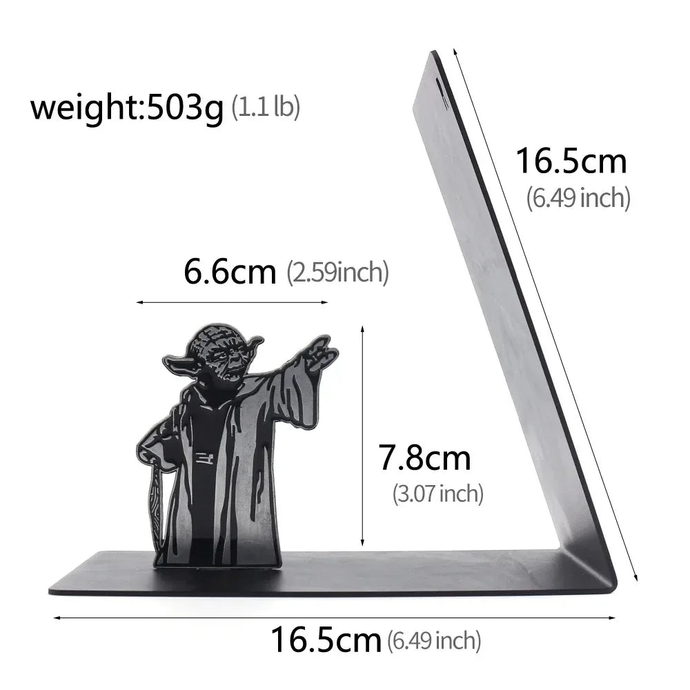 Master Yoda Bookend Sturdy Book Support Table Desk Decoration Classic Character Book Holder for Men Women Movie Fans 1PCS