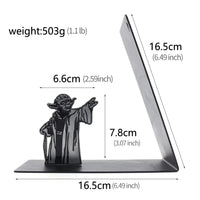 Master Yoda Bookend Sturdy Book Support Table Desk Decoration Classic Character Book Holder for Men Women Movie Fans 1PCS