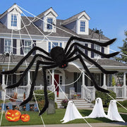 Poseable Giant Black Halloween Spider – 30cm to 200cm