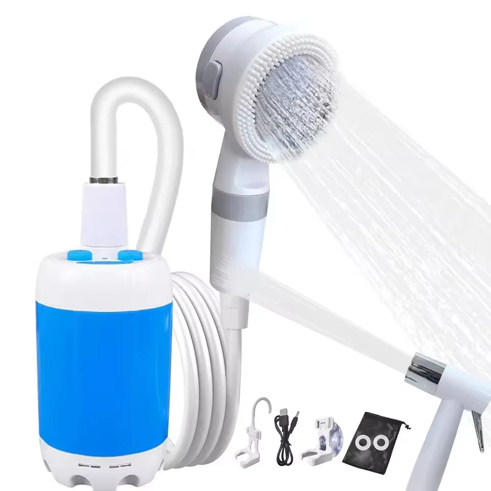 4000 mAh Rechargeable Camping Shower Pump with Display