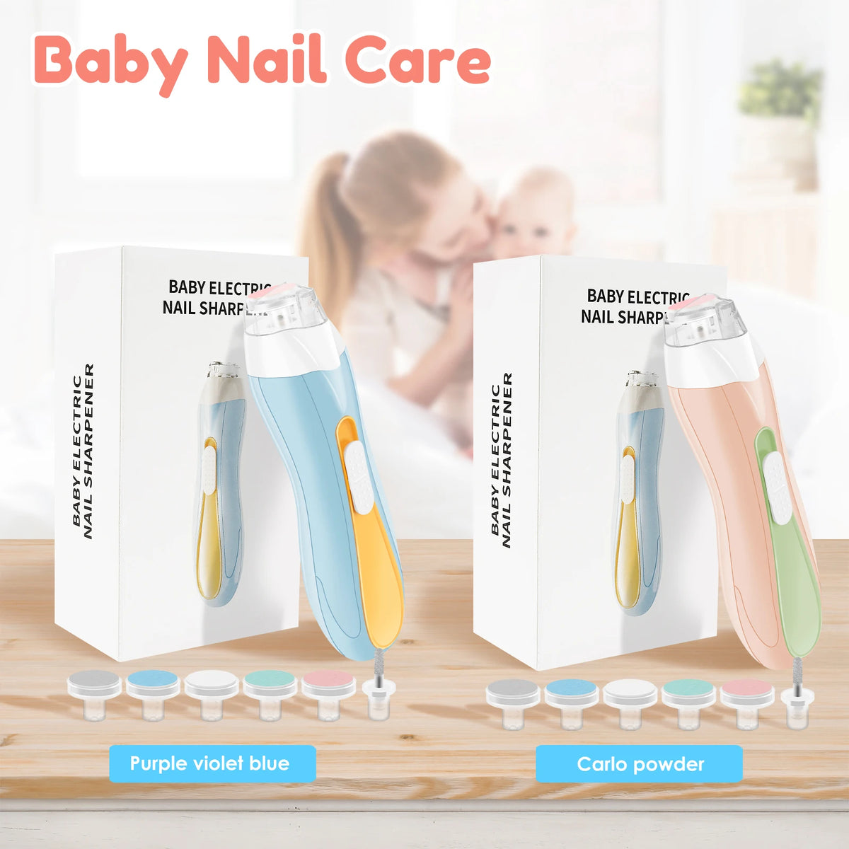 Nail File Quite Compact USB Charging Baby Toenails Clipper With LED Light Adjustable Speed Electric Fingernails File for Newborn