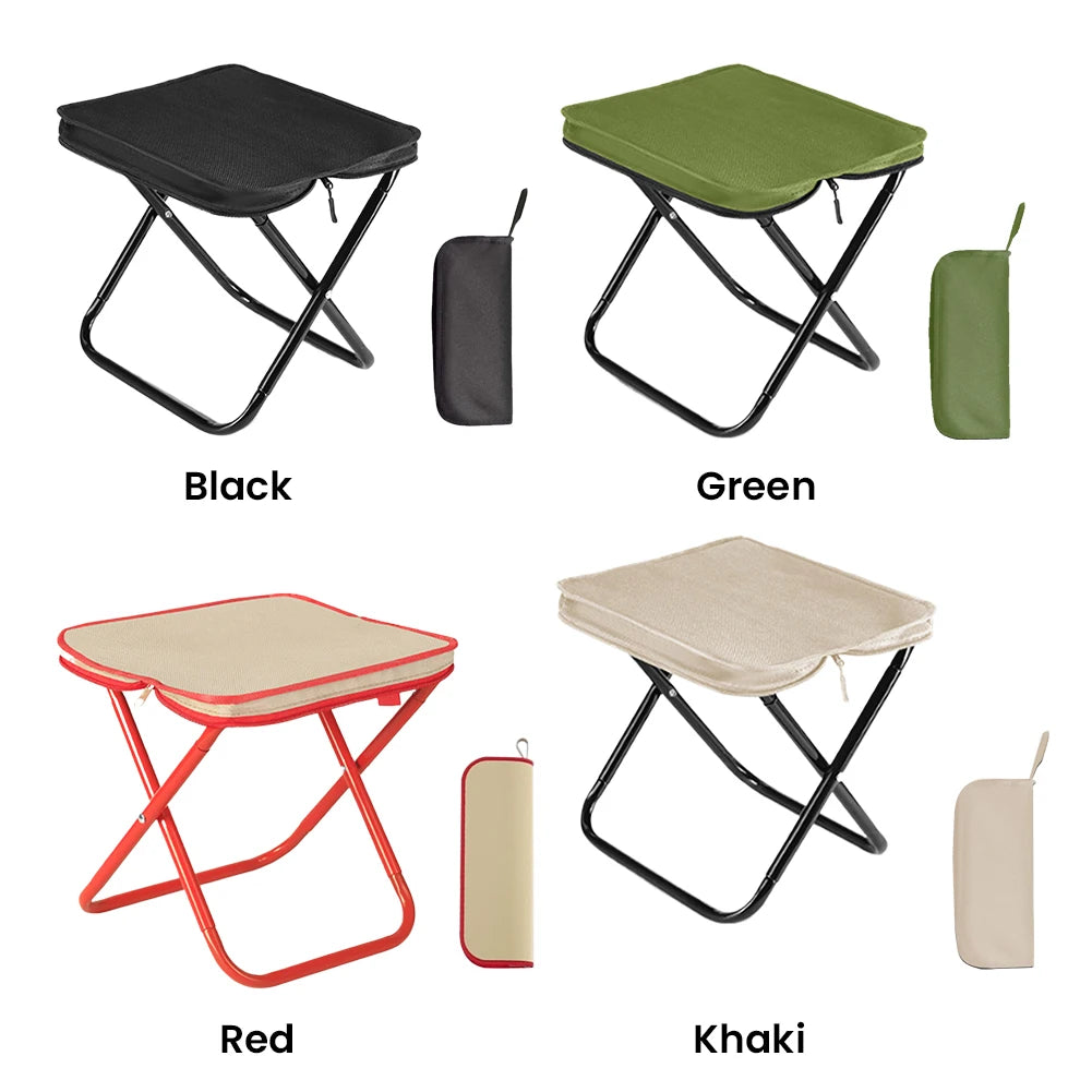 Lightweight Folding Camping Stool with Mesh Carry Bag