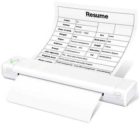 Mini Phomemo M08F Portable Printer Bluetuth Thermal Printer Compatible with Android, iOS & Laptop Portable Wireless A4 Printers
