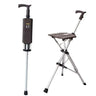 110KG load bearing New High Quality Aluminum Alloy Foldable Cane Stick Seat Adjustable Elderly Crutch fishing Chair With Stool