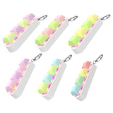 Keyboard Fidget Toy with LED Light Keyboard Fidget Keychain 4-in-1 Keyboard Decompression Button Stress Relief Fidget Gifts