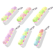 Keyboard Fidget Toy with LED Light Keyboard Fidget Keychain 4-in-1 Keyboard Decompression Button Stress Relief Fidget Gifts