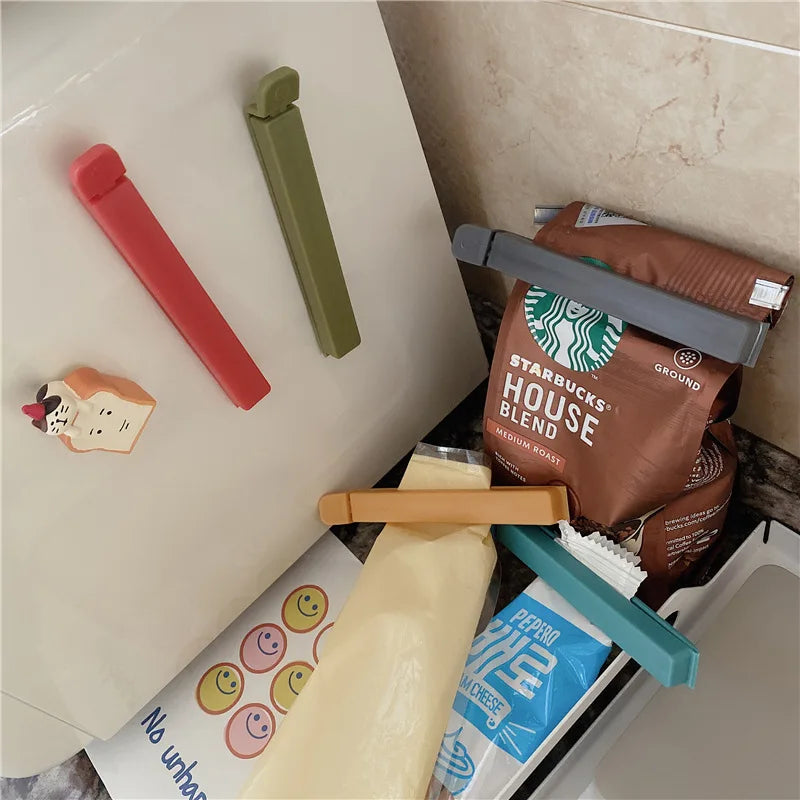 Food Bag Clips 50-Pack - Airtight Sealing Clamps for Snacks, Chips, Tea Bags, Kitchen Organization, Plastic Food-Safe Bag Sealer