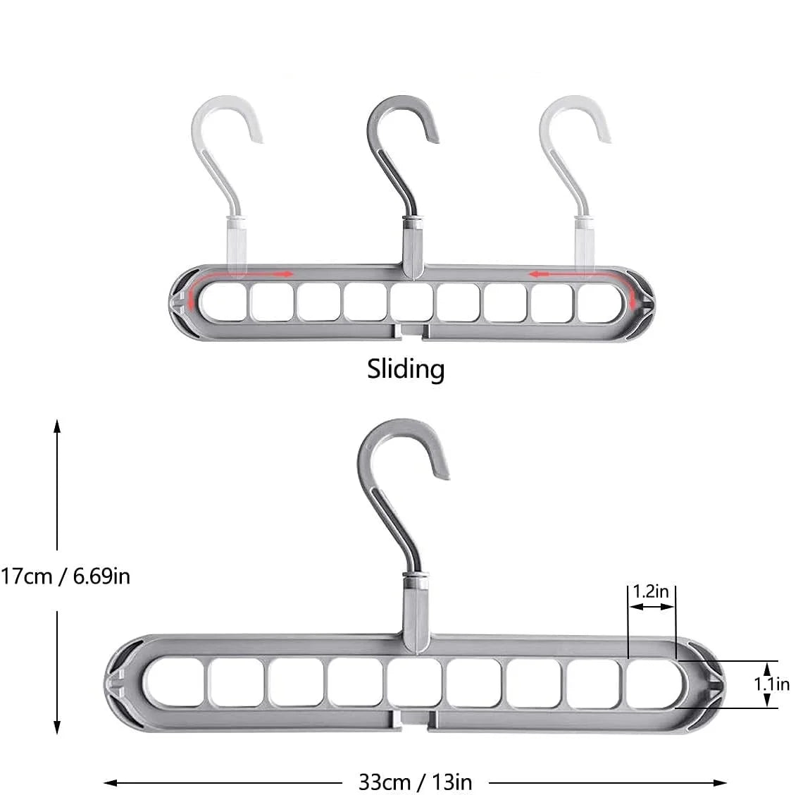 9-Hole Folding Cascading Hanger – 1 or 3 Pack