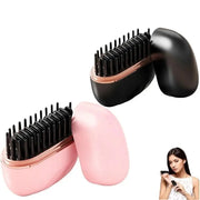 Rechargeable Mini Hair-Straightening Brush – Pink or Black