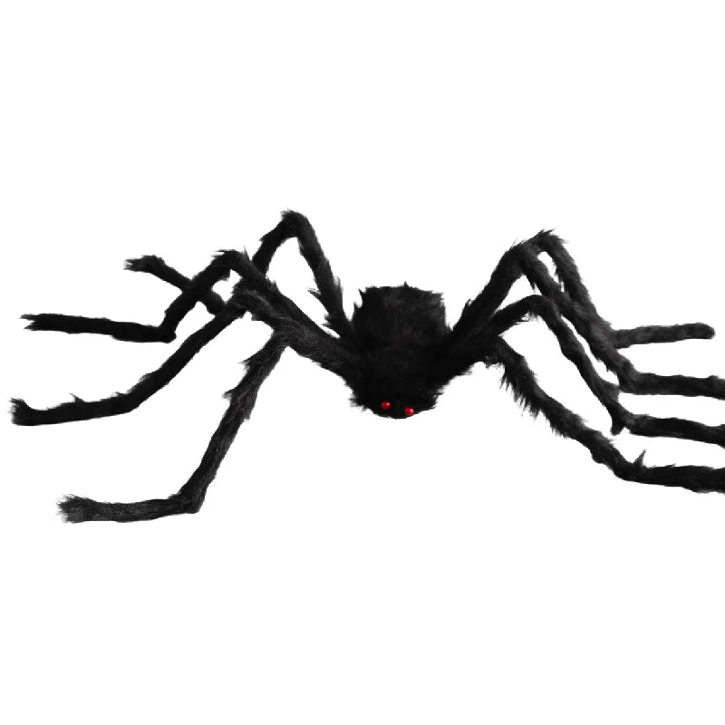 Poseable Giant Black Halloween Spider – 30cm to 200cm