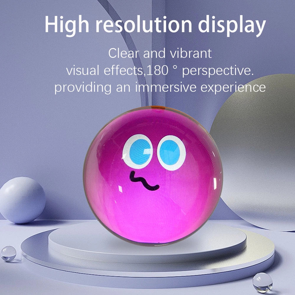 Customizable video glass ball DIY art glass ball lamp - spherical pixel display, detachable video and sound game screen