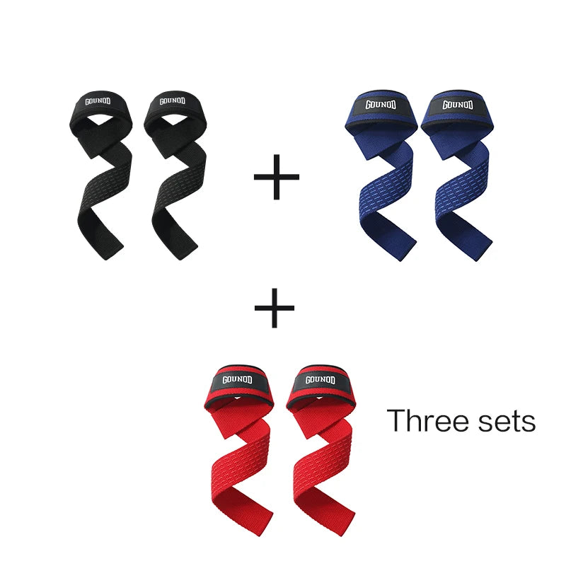 Silicone-Grip Weight-Lifting Straps
