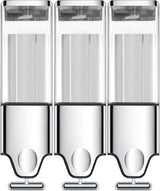 3-in-1 Quadrate Dispensers for The Shower,Shower soap Dispenser,Conditioner Dispenser, Shampoo Dispenser,No Drilled Wall Mounted