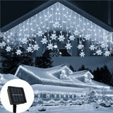 Solar Snowflake Lights Outdoor for Xmas Garden Patio Party Home Holiday New Year Celebration Decor
