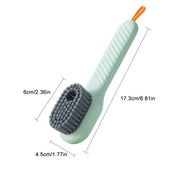 Push-Dispensing Cleaning Brush for Shoes & Clothing