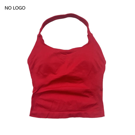 Impact Halter Top Push-Up Sports Bra Backless Design Yoga Tank Top Fitness Workout Activewear Gym Clothes Sports Bras