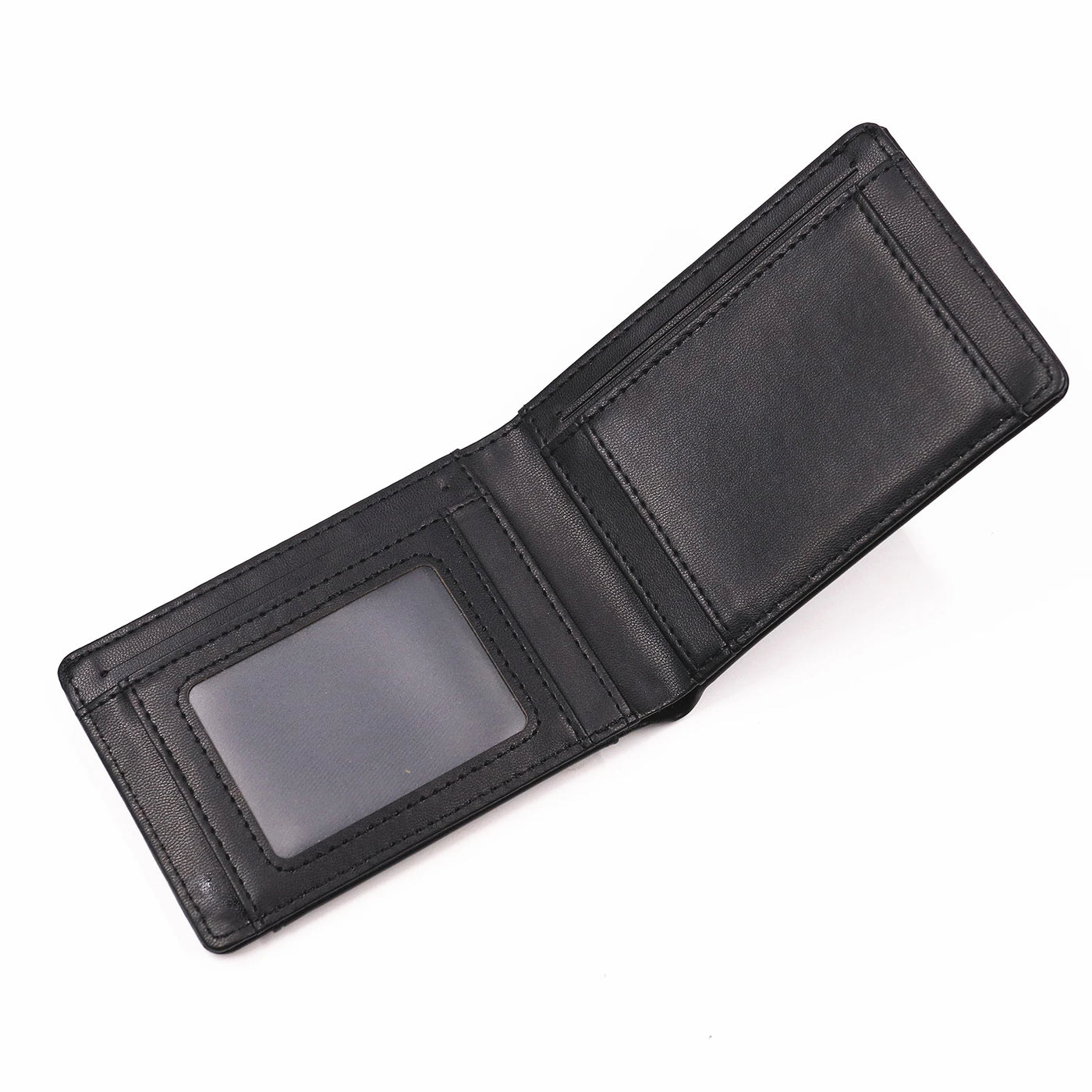 Leather Bat ID Wallet Slim Bifold Credit Card Holder Case With Cutout Superhero Face Eyes Mask Gift