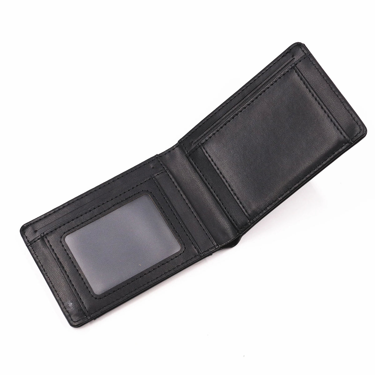 Leather Bat ID Wallet Slim Bifold Credit Card Holder Case With Cutout Superhero Face Eyes Mask Gift
