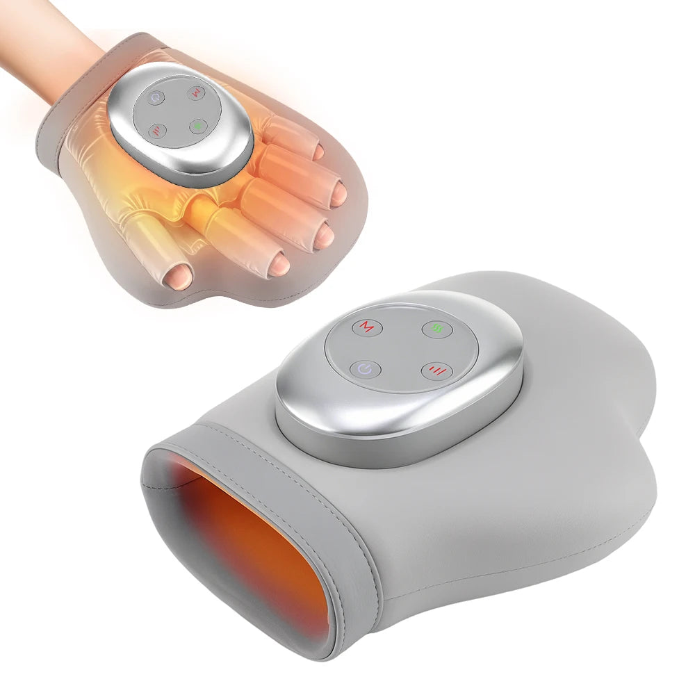 Rechargeable Heated Air-Compression Hand Massager – Grey