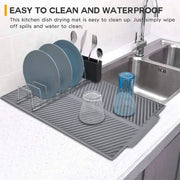 Grey Ridged Silicone Dish-Drying Mat – 3 Sizes