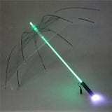 LED Light Up Umbrellas with Flashlight Handle, Clear, Black, Gray, Red