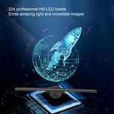 3D Hologram Fan 42CM WiFi 3D Holographic Projector Advertising Display Light HD Holographic Projector for Stores Bars Party Xmas