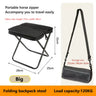 Portable Foldable Backpack Stool Lightweight Camping Picnic Fishing Chair with Mesh Bag Outdoor Adventure Seat for Hiking Travel