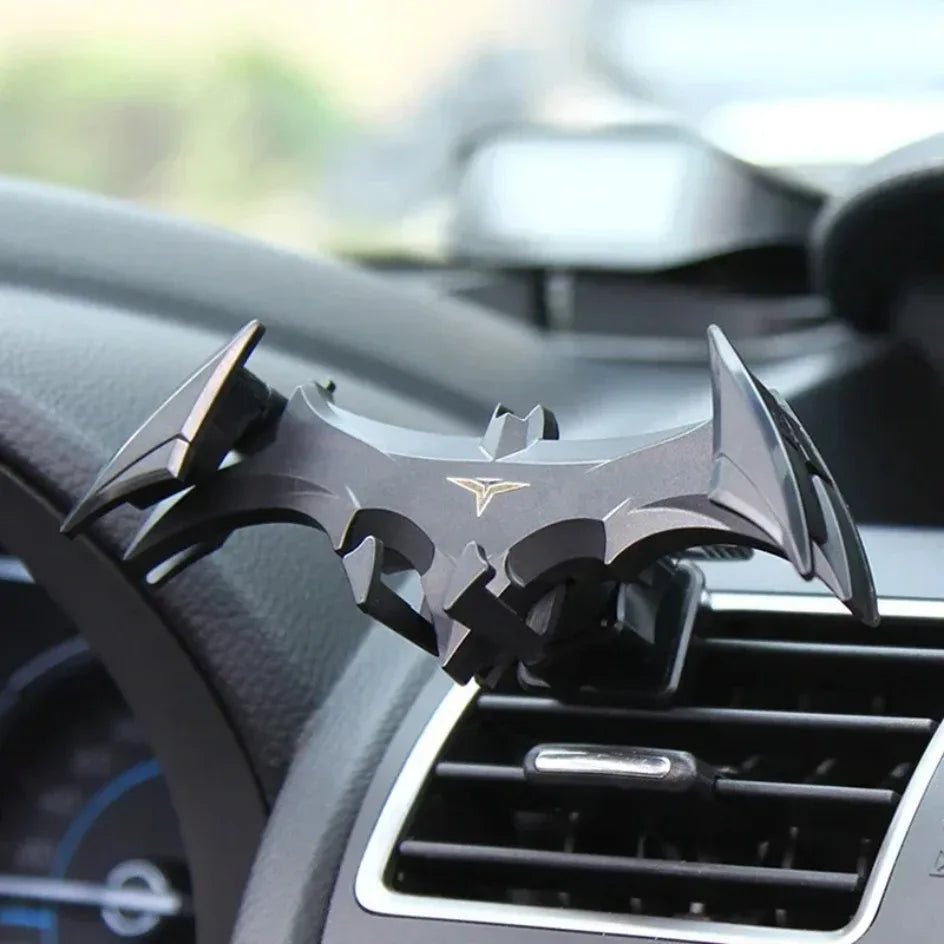 Bat-Shaped Car Air-Vent Phone Holder – Black