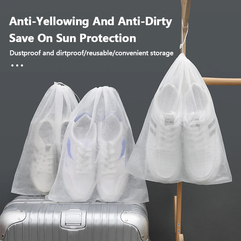 Non-Woven Drawstring Shoe Storage Bags – 3 Sizes & Pack Options