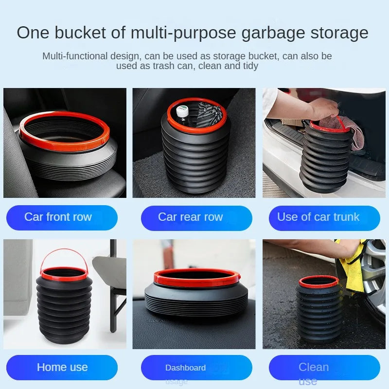 4L Collapsible Car Rubbish Bin – Covered or Open