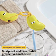 Banana-Shaped Travel Toothbrush & Mini-Tube Case