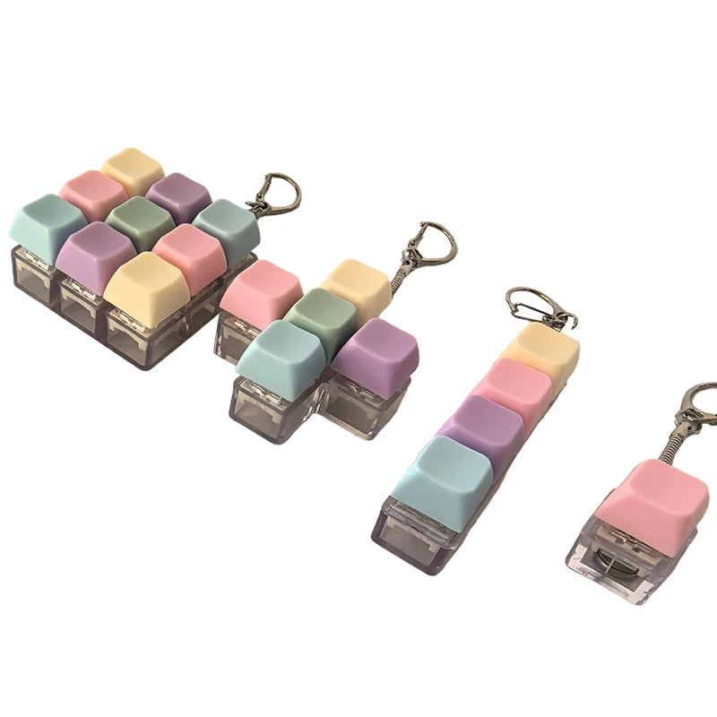 Mini Mechanical Keyboard Fidget Keychain – 4 Styles