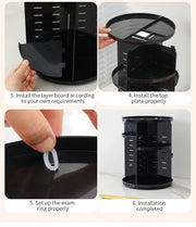 360° Rotating Makeup & Skincare Organiser – 3 Colours