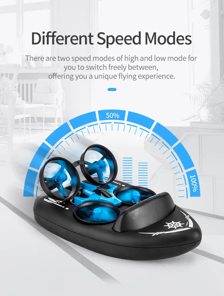 Explosion Mini Quadcopter Water, Land And Air Three-In-One Mini Drone Cross-Border Remote Control Aircraft Toy Birthday Gif