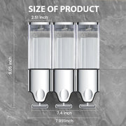3-Chamber No-Drill Shower Soap Dispenser
